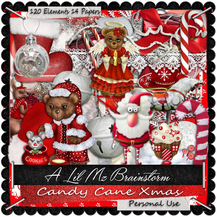 LMB Candy Cane Xmas PU