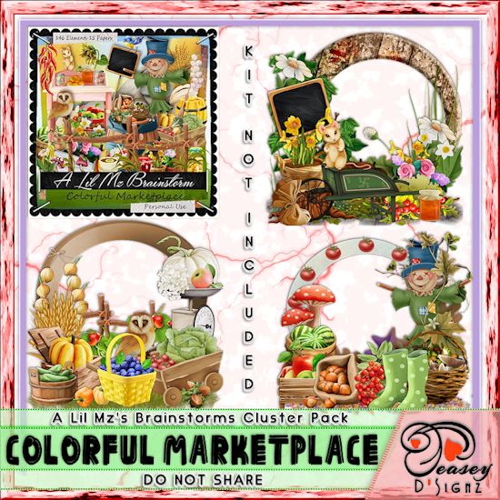 LMB Colorful Marketplace Clusters PU