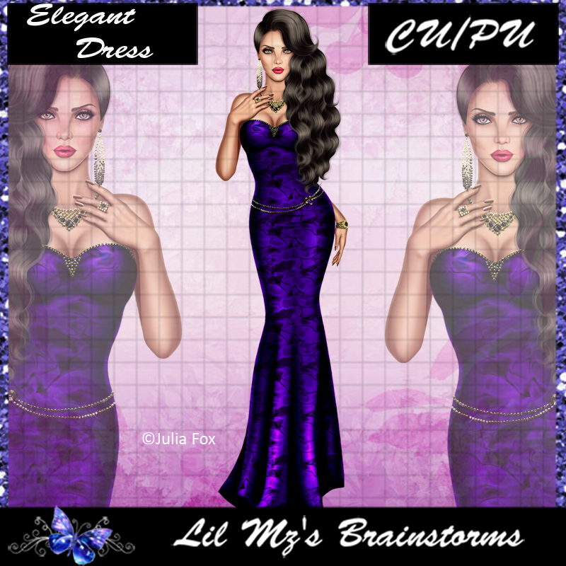 LMB Elegant Dress JF Purple CU - Click Image to Close